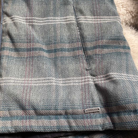 Prana Showdown Down Jacket Plaid Insulated Bayou Blue Medium - Picture 10 of 14